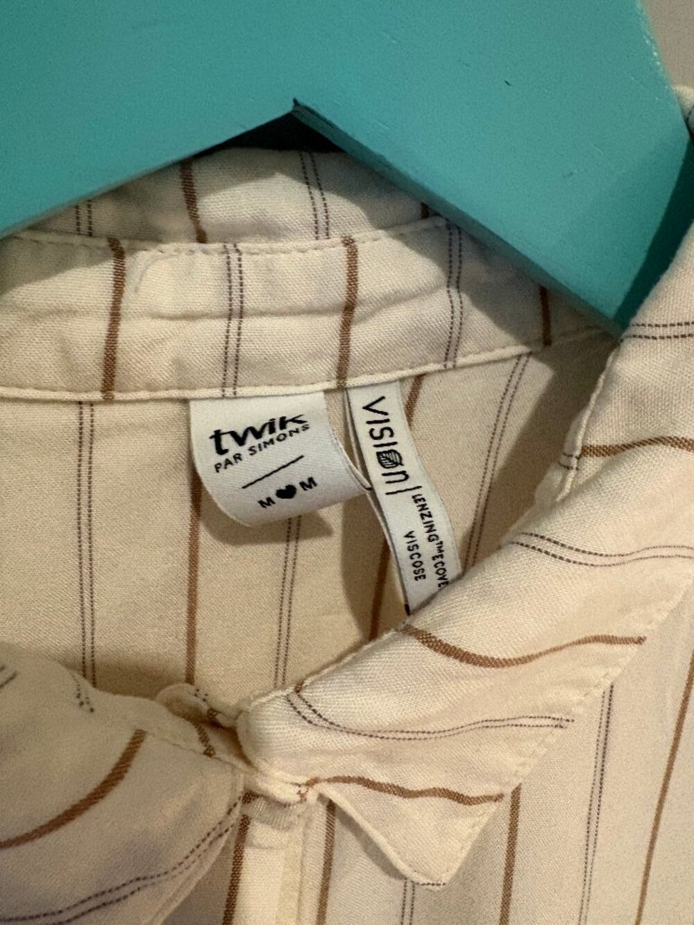 Cream Striped Viscose Blouse - Picture 2 of 3